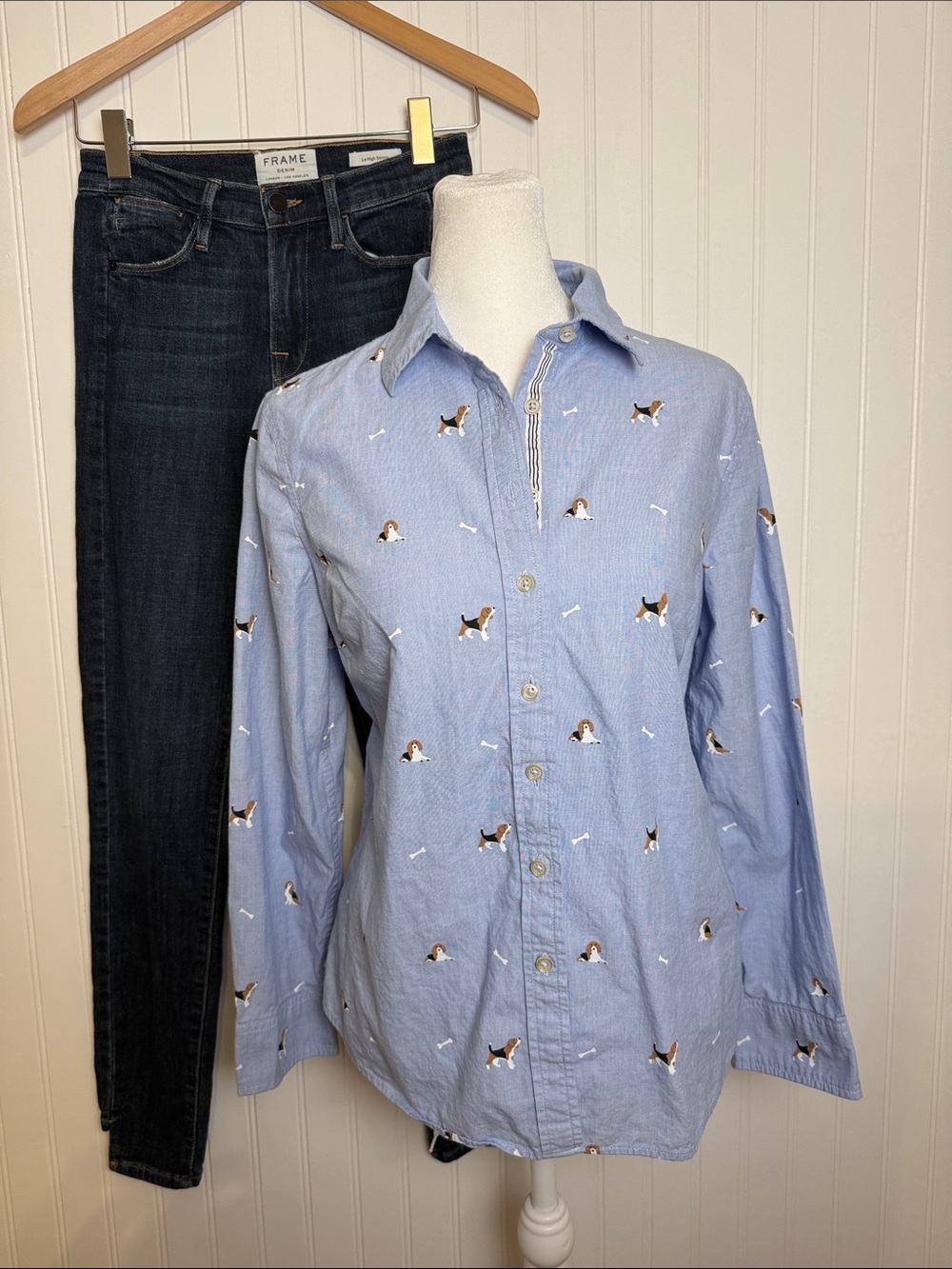 100% cotton | Petite women’s Talbots | Tops | Fetching Beagle Dog Print - Picture 8 of 15